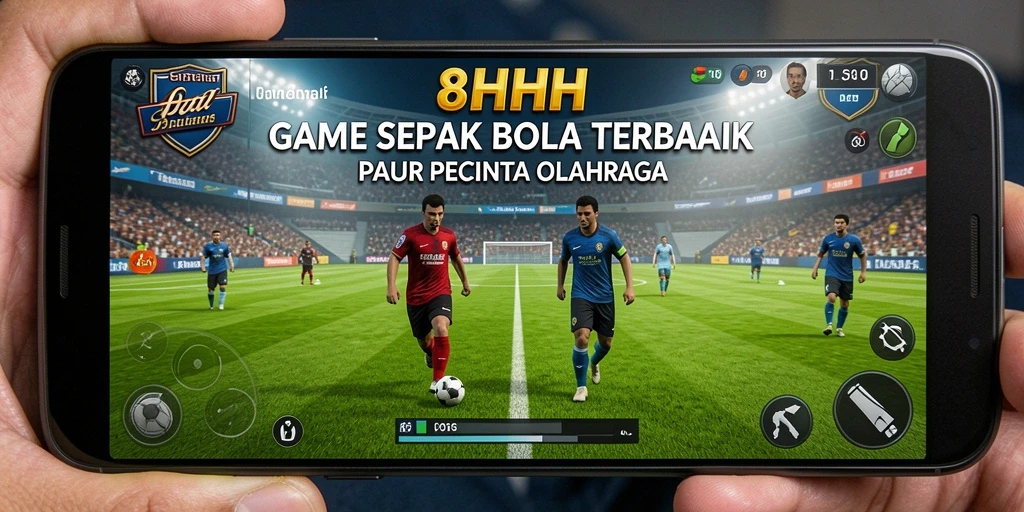 Tampilan gameplay menarik dalam permainan sepak bola 8HHH.