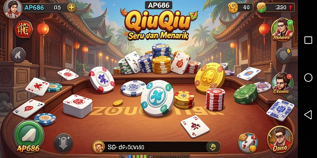 Tampilan menarik dari gameplay QiuQiu di AP686.