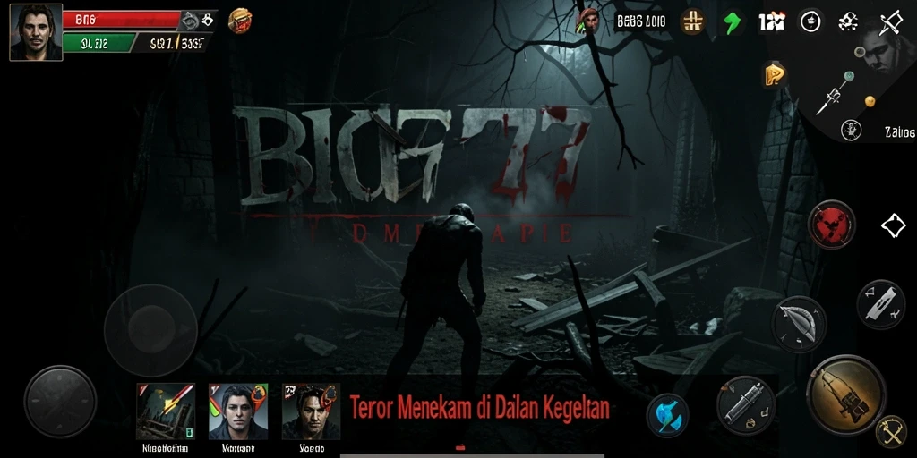 Tangkapan layar dari gameplay menegangkan di BIG77.