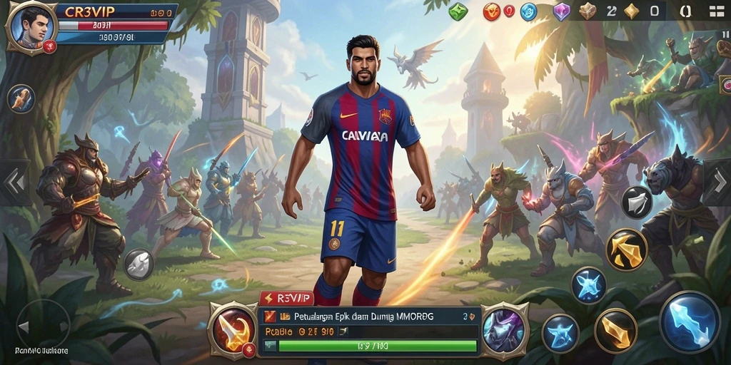 Gameplay menarik dalam CR7VIP dengan petualangan epik MMORPG.