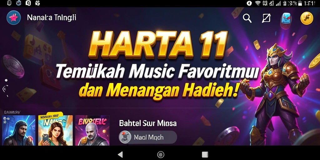 Tampilan gameplay HARTA11 yang penuh warna dan interaktif.