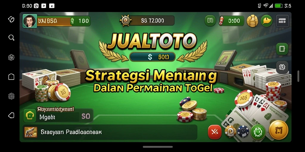 Tampilan gameplay JUALTOTO dengan strategi permainan togel.