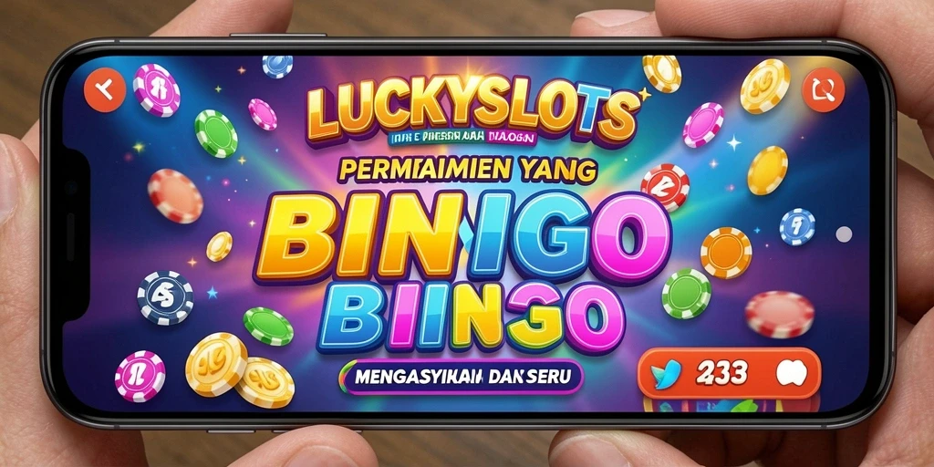 Seorang pemain sedang menikmati gameplay Bingo yang seru di LUCKYSLOTS.