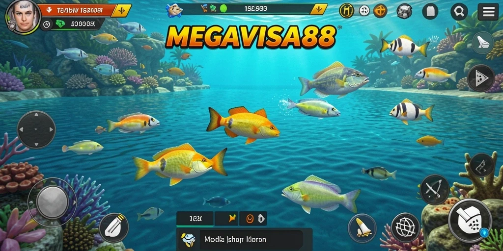 Tampilan grafis menarik saat menembak ikan di MEGAVISA88.