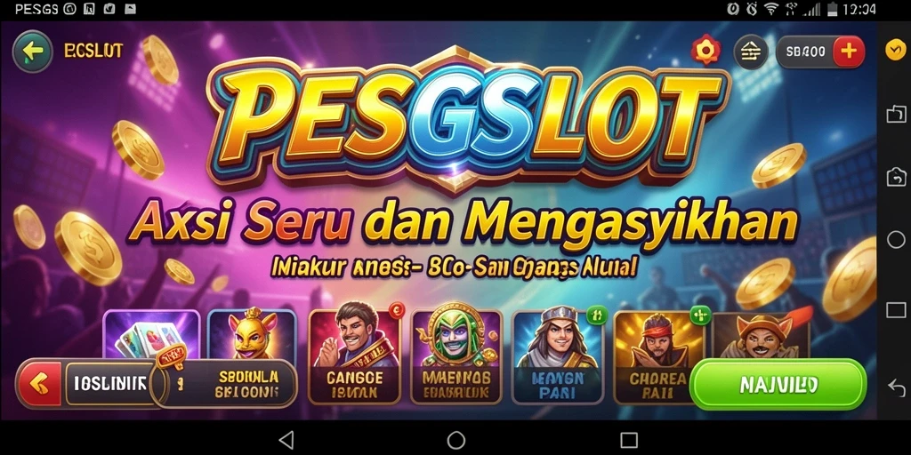 Screenshot menunjukkan momen menegangkan dalam aksi gameplay PESGSLOT.