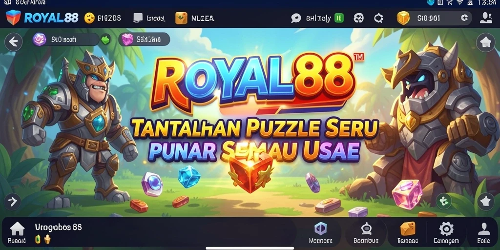Tampilan gameplay Puzzle dalam ROYAL88 yang menarik dan seru.