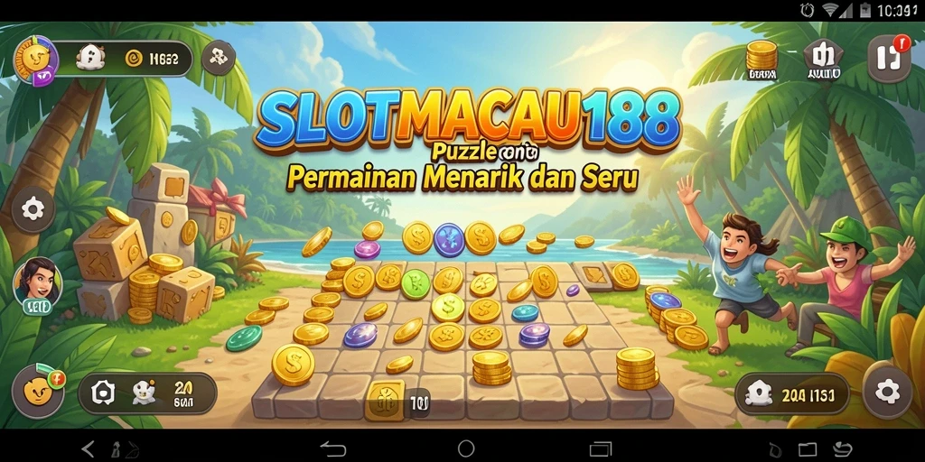 Tampilan gameplay SLOTMACAU188 dengan teka-teki menarik dan grafis menawan.