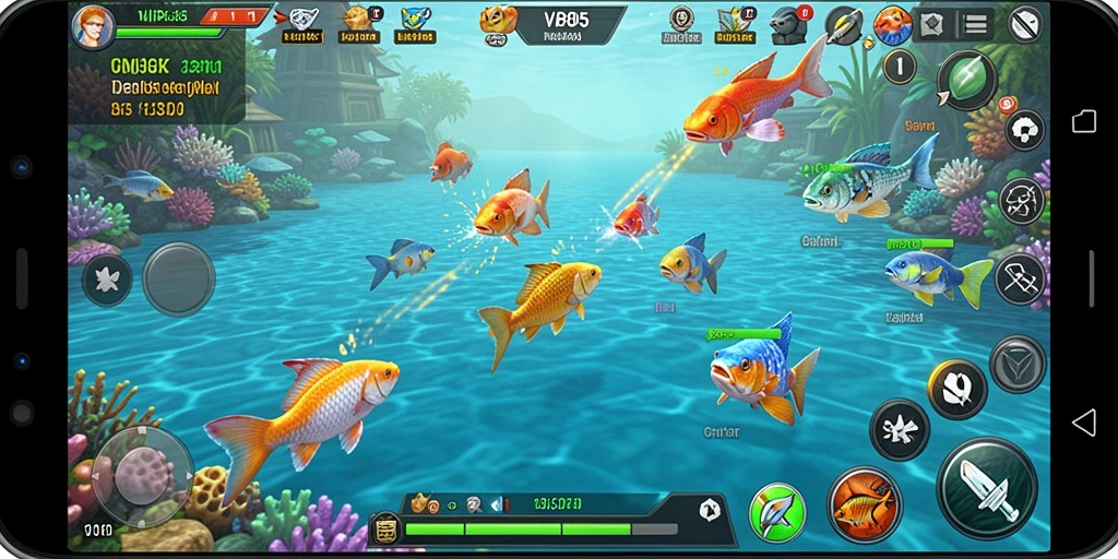 Tampilan gameplay seru di game Tembak Ikan VIP805.