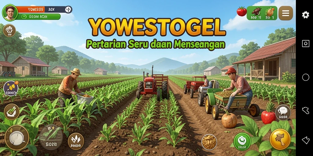 Menampilkan gameplay seru dan proses bertani di YOWESTOGEL.